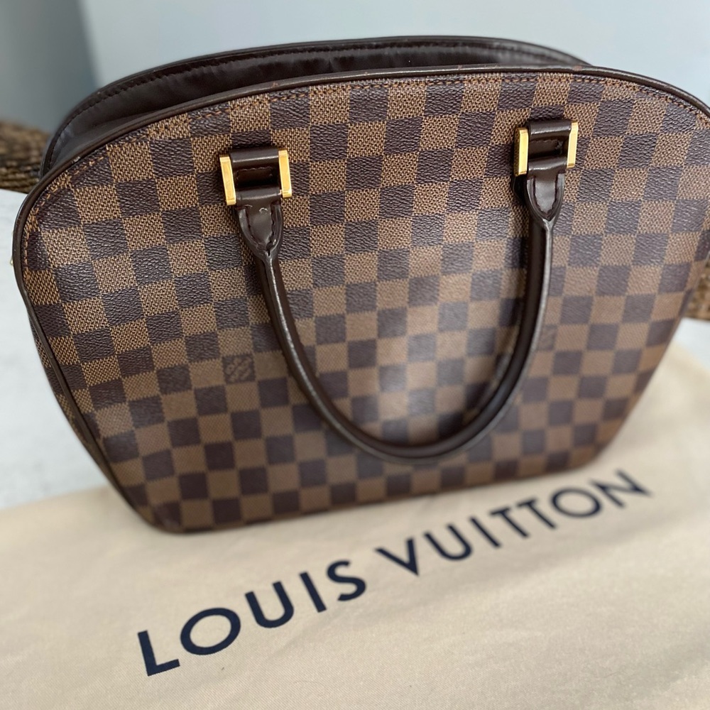 Authentic Louis Vuitton Sarria Damier Ebene Handbag with Dustbag